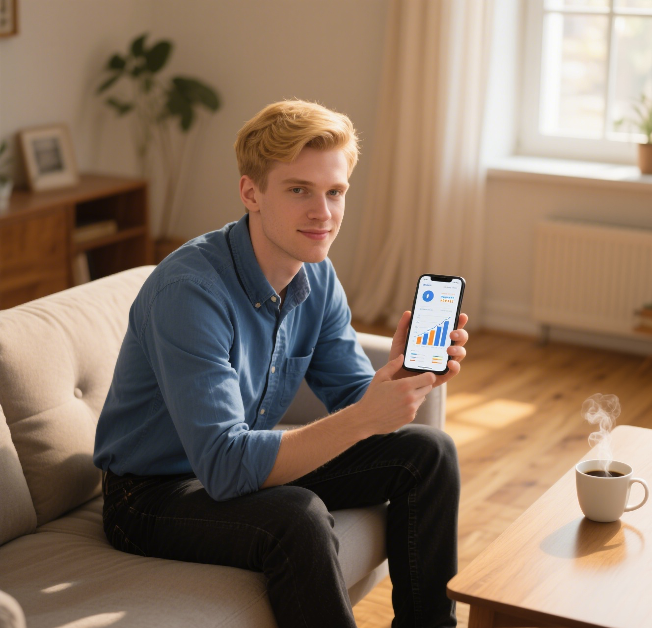 Financial freedom with smartphone